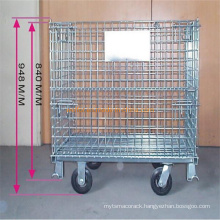 Welded Mesh Cages Mesh Wire Foldable Folding Metal Stacking Container Pallet Cages